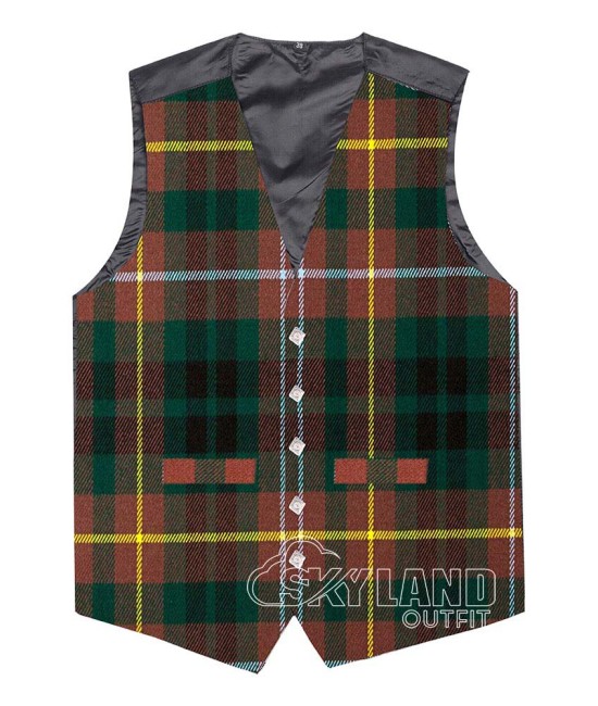 Buchanan Hunting Tartan Waistcoat – Scottish Clan Formal Vest Buchanan Hunting Tartan Waistcoat – Scottish Clan Formal Vest