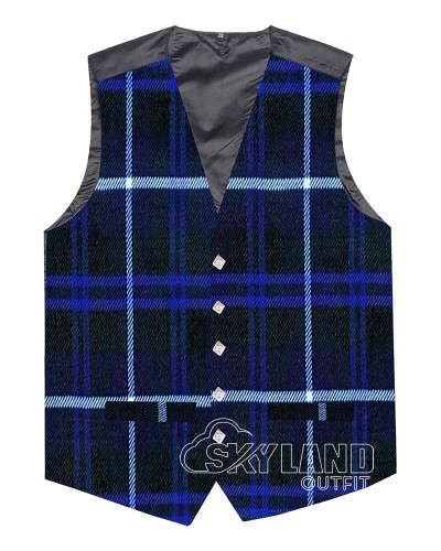 Douglas Blue Tartan Waistcoat – Scottish Clan Formal Vests