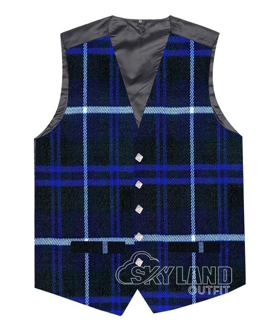 Douglas Blue Tartan Waistcoat – Scottish Clan Formal Vests