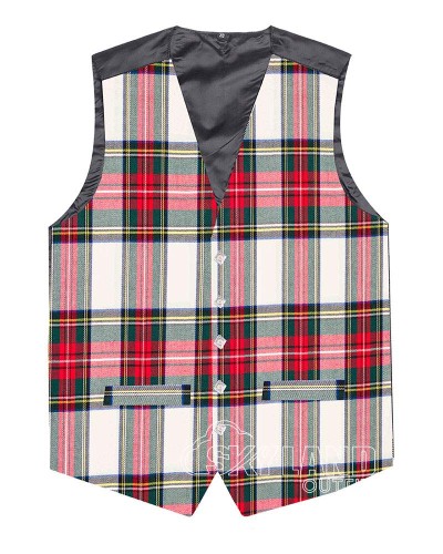 Scottish Dress Stewart Vest / Irish Formal Tartan Waistcoats - 4 Plaids