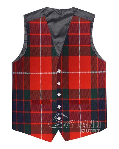 Fraser Red Modern Tartan Waistcoat – Scottish Clan Formal Vests