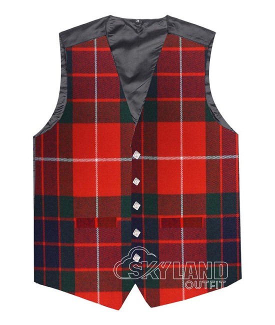 Fraser Red Modern Tartan Waistcoat – Scottish Clan Formal Vests