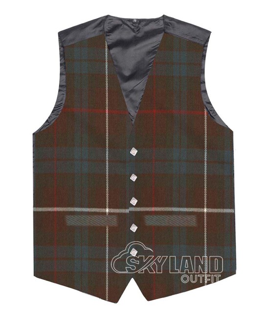 Fraser Weathered Tartan Waistcoat – Scottish Clan Formal Vests Fraser Weathered Tartan Waistcoat – Scottish Clan Formal Vests