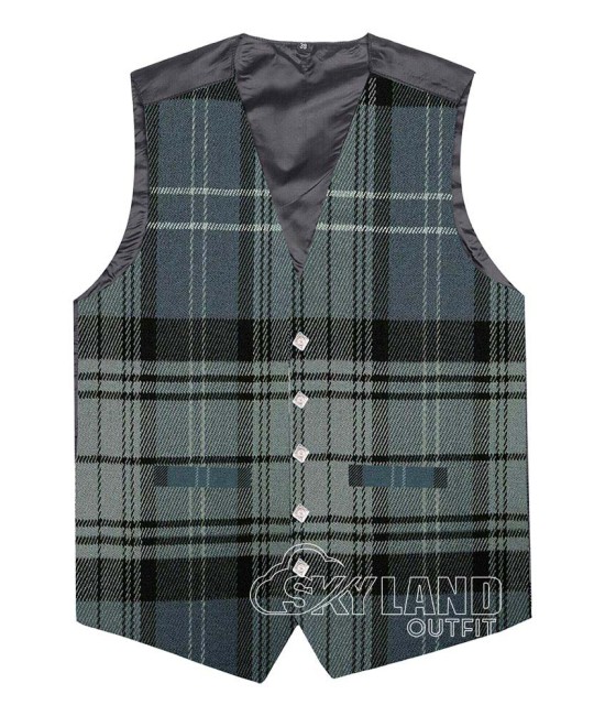 Hamilton Grey Tartan Waistcoat | Scottish Clan Formal Vests