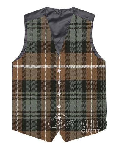 Lamont Weathered Tartan Waistcoat – Scottish Clan Formal Vests