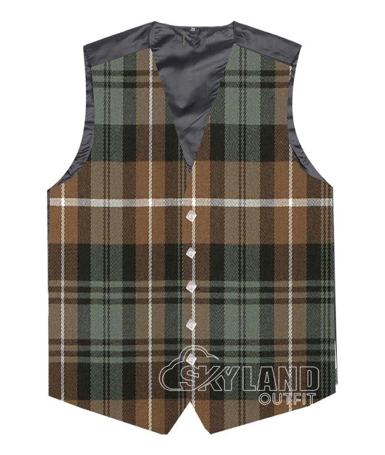 Lamont Weathered Tartan Waistcoat – Scottish Clan Formal Vests