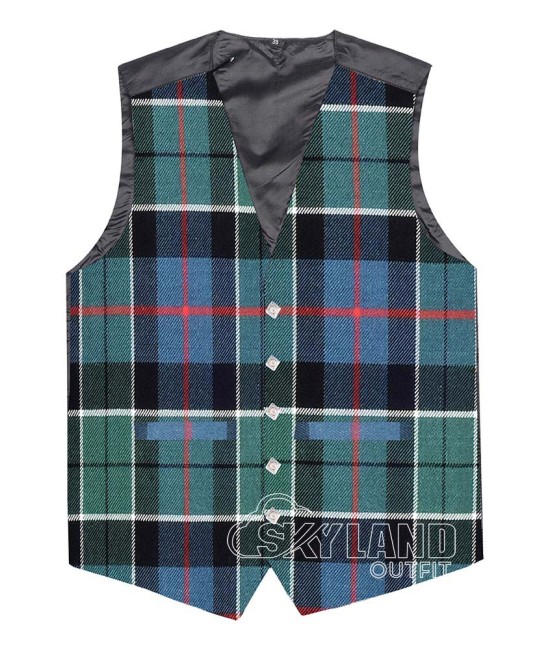 Lisle Green Tartan Waistcoat – Scottish Clan Formal Vests Lisle Green Tartan Waistcoat – Scottish Clan Formal Vests