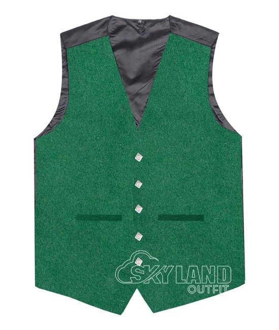 Green Lovat Wool Waistcoat – Scottish Clan Formal Vests