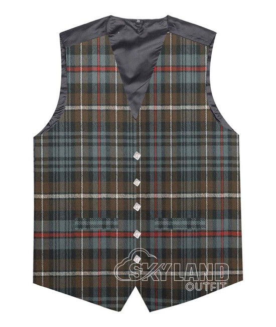 Mackenzie Weathered Tartan Waistcoat – Scottish Clan Formal Vests