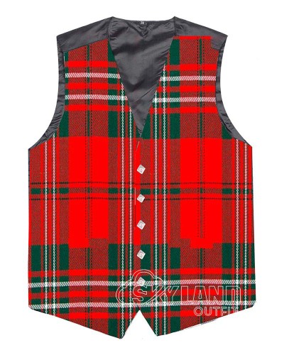 Scott Red Tartan Waistcoat - Scottish Clan Formal Vests