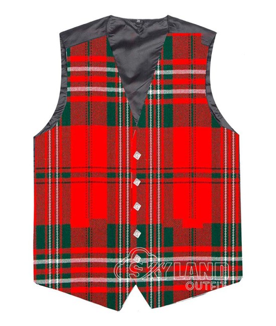 Scott Red Tartan Waistcoat - Scottish Clan Formal Vests Scott Red Tartan Waistcoat - Scottish Clan Formal Vests