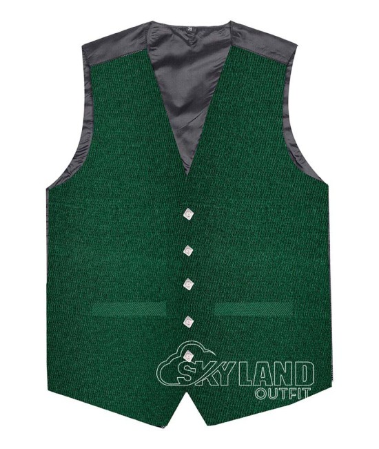 Scottish Solid Green Vest / Irish Formal Tartan Waistcoats - 4 Plaids Scottish Solid Green Vest / Irish Formal Tartan Waistcoats - 4 Plaids