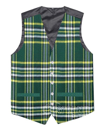 St. Patrick's Day Tartan Waistcoat - Irish Formal Vests
