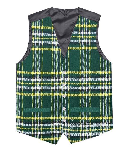St. Patrick's Day Tartan Waistcoat - Irish Formal Vests