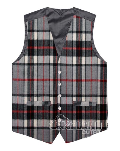 Thompson Grey Tartan Waistcoat | Scottish Clan Formal Vests