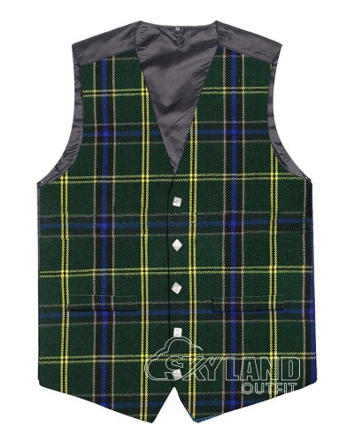 Scottish US Army Vest / Irish Formal Tartan Waistcoats - 4 Plaids