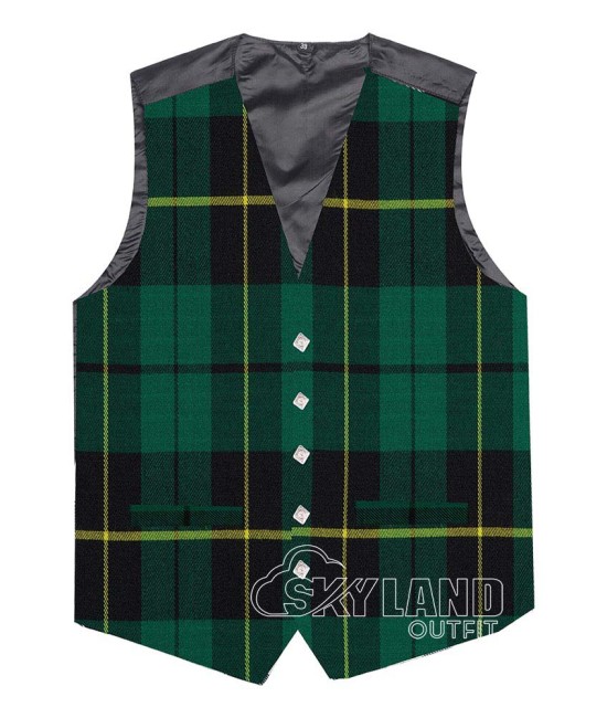 Wallace Hunting Tartan Waistcoat - Scottish Clan Formal Vests Wallace Hunting Tartan Waistcoat - Scottish Clan Formal Vests