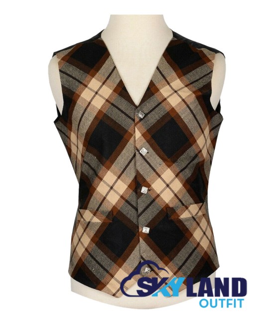 Scottish Rose Ancient Vest / Irish Bespoke Tartan Waistcoats - 4 Plaids