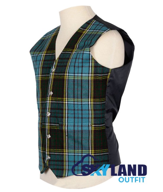 Scottish Anderson Vest / Irish Formal Tartan Waistcoats - 4 Plaids
