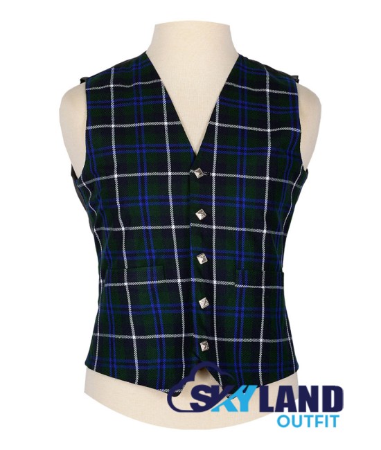 Scottish Blue Douglas Vest / Irish Formal Tartan Waistcoats - 4 Plaids