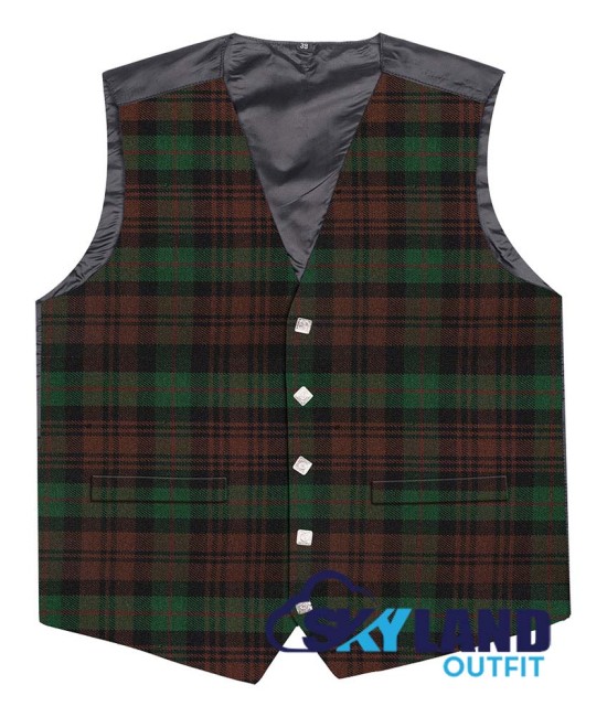 Scottish Brown Watch Vest / Irish Formal Tartan Waistcoats - 4 Plaids