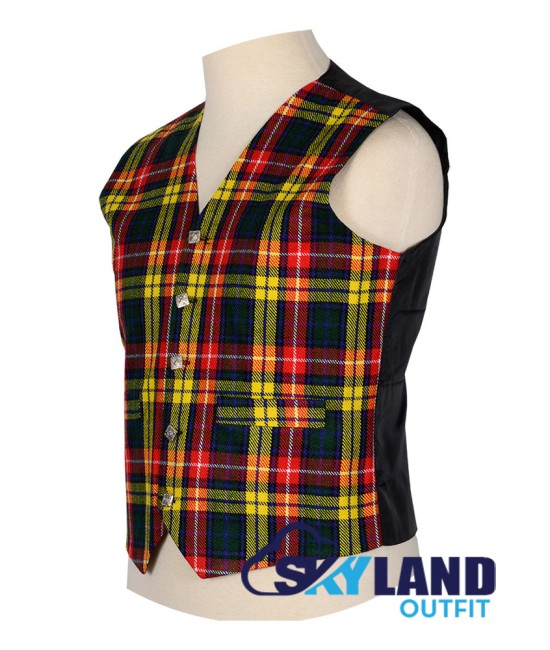 Sizes 36-54 New Scottish/Men's Formal Tartan Waistcoats/Vests 4 Plaids 