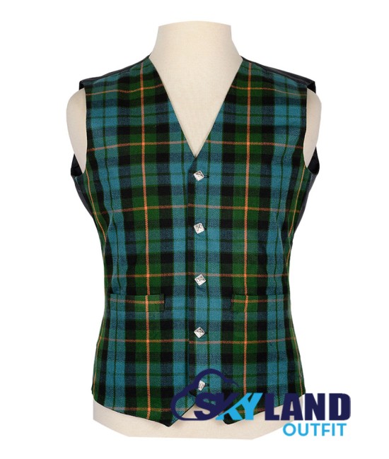 Scottish Gunn Ancient Vest / Irish Formal Tartan Waistcoats - 4 Plaids