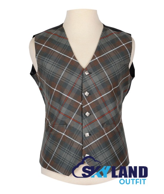 Scottish McKenzie Weathered Vest / Irish Bespoke Tartan Waistcoats - 4 Plaids