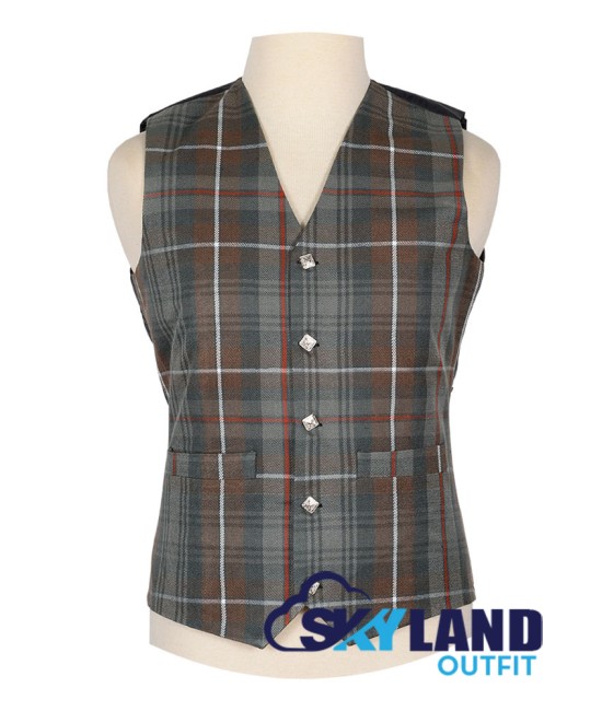 Scottish McKenzie Weathered Vest / Irish Formal Tartan Waistcoats - 4 Plaids