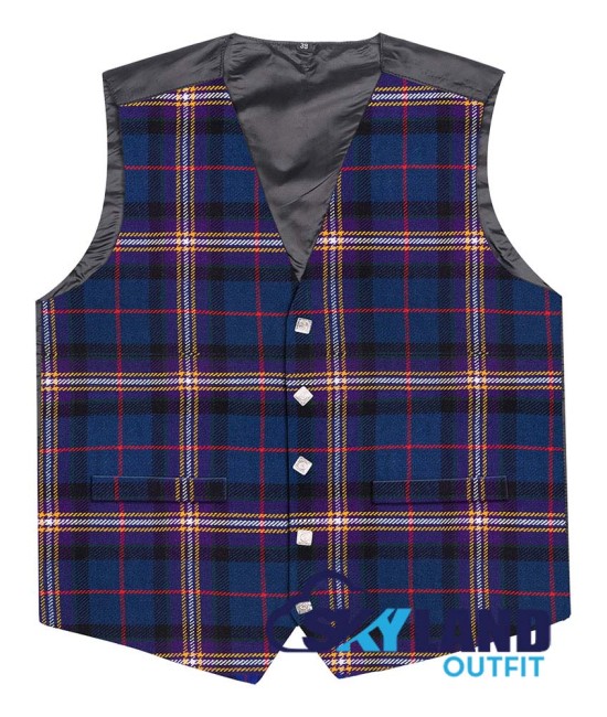 Scottish Masonic Vest / Irish Formal Tartan Waistcoats - 4 Plaids