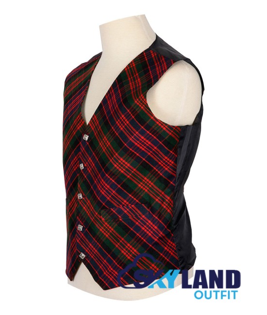 Scottish McDonald Vest / Irish Bespoke Tartan Waistcoats - 4 Plaids