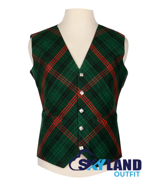 Scottish Ross Hunting Modern Vest / Irish Bespoke Tartan Waistcoats - 4 Plaids