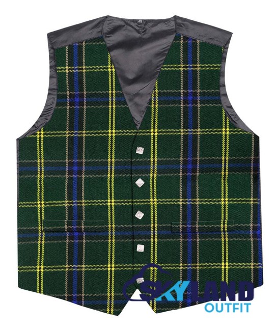 Scottish US Army Vest / Irish Formal Tartan Waistcoats - 4 Plaids