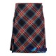 Black Stewart Tartan Kilt – 8 Yard Traditional Scottish Kilt with Bias Apron