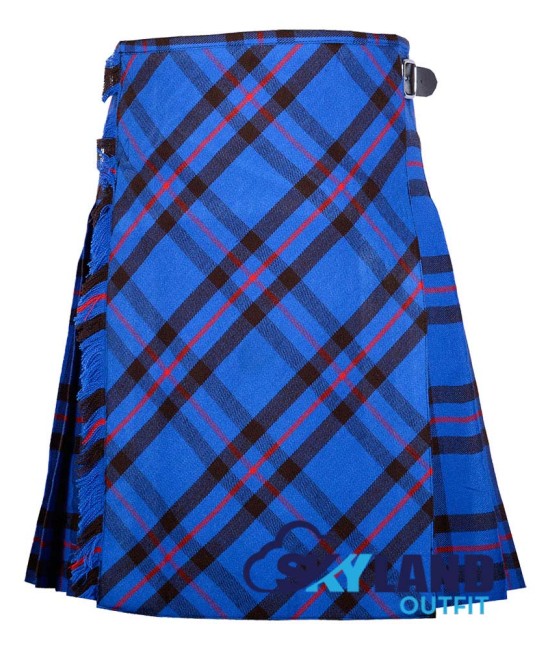 Elliot Modern Tartan Kilt – 8 Yard Traditional Scottish Kilt with Bias Apron