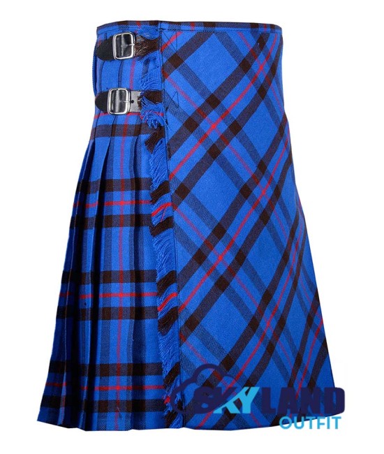 Elliot Modern Tartan Kilt – 8 Yard Traditional Scottish Kilt with Bias Apron