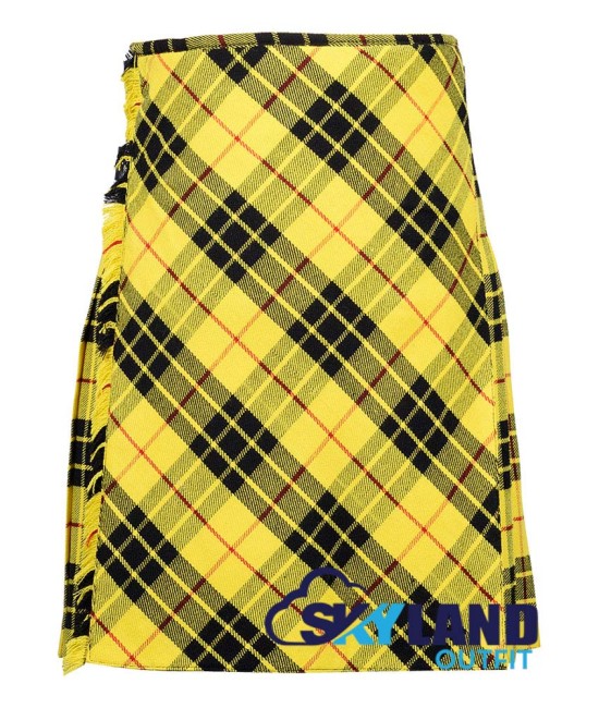 MacLeod of Lewis Tartan Kilt – 8 Yard Traditional Scottish Kilt with Bias Apron