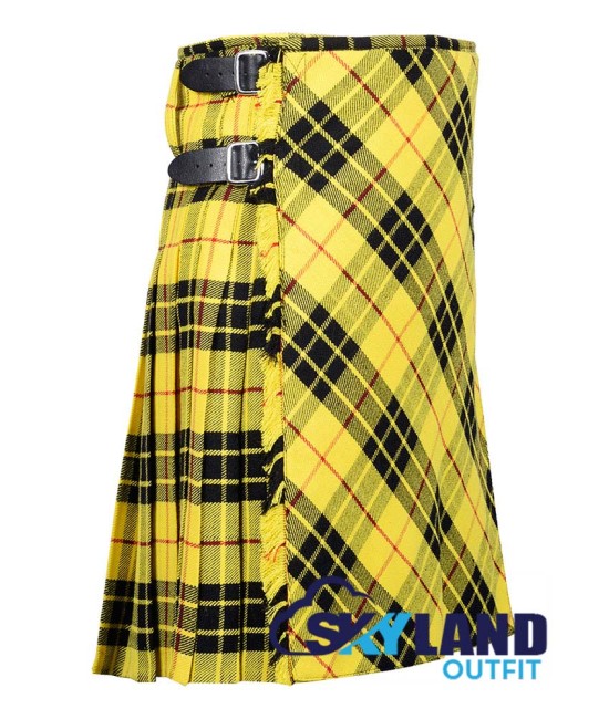 MacLeod of Lewis Tartan Kilt – 8 Yard Traditional Scottish Kilt with Bias Apron