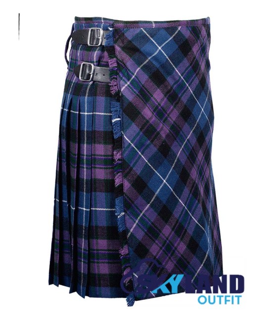 Pride of Scotland Tartan Kilt – 8 Yard Traditional Scottish Kilt with Bias Apron