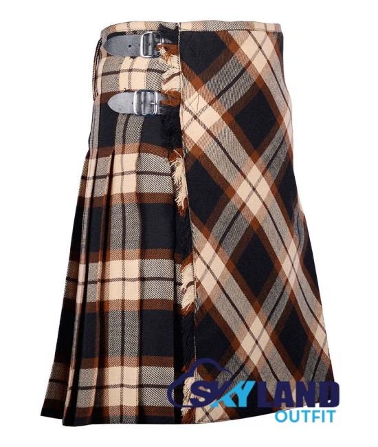 Rose Ancient Tartan Kilt – 8 Yard Traditional Scottish Kilt with Bias Apron