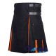 Hybrid Utility Kilts - Black Cotton & Saffron Tartan Scottish Kilt