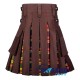 Hybrid Utility Kilts - Brown Cotton & Buchanan Tartan Kilt