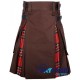 Hybrid Utility Kilts - Brown Cotton & Royal Stewart Tartan Kilt