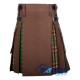 Hybrid Utility Kilts - Brown Cotton & Tara Murphy Tartan Kilt