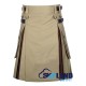 Hybrid Utility Kilts - Khaki Cotton & Brown Cotton Kilt