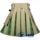 Hybrid Utility Kilts - Khaki Cotton & Irish Heritage Tartan Kilt