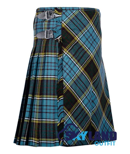 Anderson Tartan Kilt – 8 Yard Traditional Scottish Kilt with Bias Apron