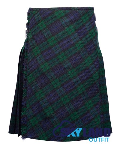 Black Watch Tartan Kilt – 8 Yard Traditional Scottish Kilt with Bias Apron Black Watch Tartan Kilt – 8 Yard Traditional Scottish Kilt with Bias Apron