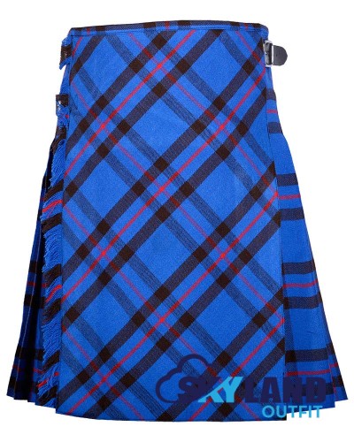 Elliot Modern Tartan Kilt – 8 Yard Traditional Scottish Kilt with Bias Apron