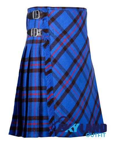 Elliot Modern Tartan Kilt – 8 Yard Traditional Scottish Kilt with Bias Apron